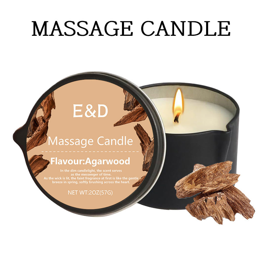 Luxury Aromatherapy Candle, Massage Oil Candle for Stress Relief and Skin Moisturizing, Scented Body Oil