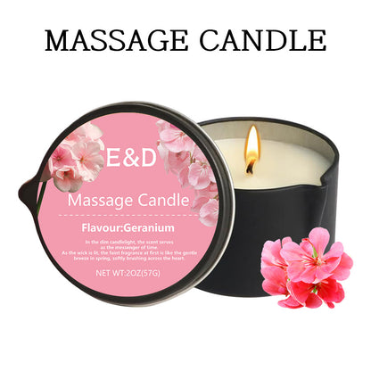Luxury Aromatherapy Candle, Massage Oil Candle for Stress Relief and Skin Moisturizing, Scented Body Oil
