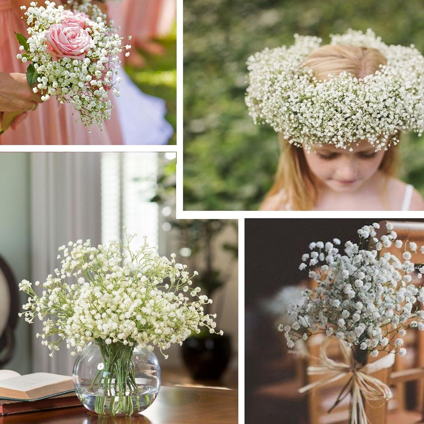 Baby Artificial Flowers, Gypsophila Bride Bouquet, DIY Home Decoration, Fake Plant Arrangement for Wedding