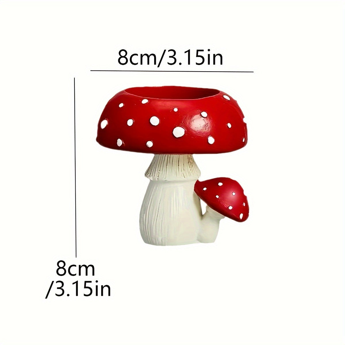 Simulation Mushroom Candle Holder Small Home Decoration Rustic Craft Ornament For Tea Lights 2