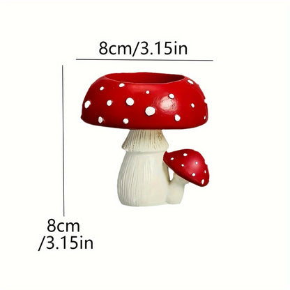 Simulation Mushroom Candle Holder Small Home Decoration Rustic Craft Ornament For Tea Lights 2