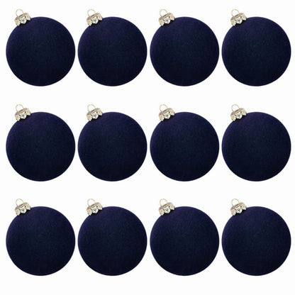 Velvet Christmas Balls, Holiday Ornaments, Wedding Party Winter Decor for Home and Family Festive Display