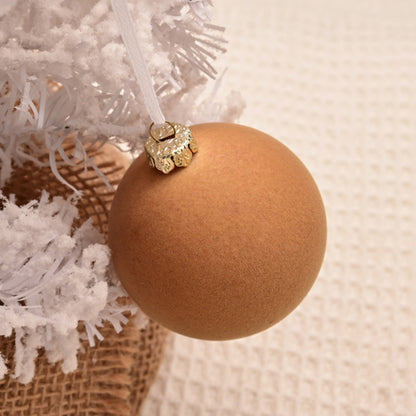 Velvet Christmas Balls, Holiday Ornaments, Wedding Party Winter Decor for Home and Family Festive Display