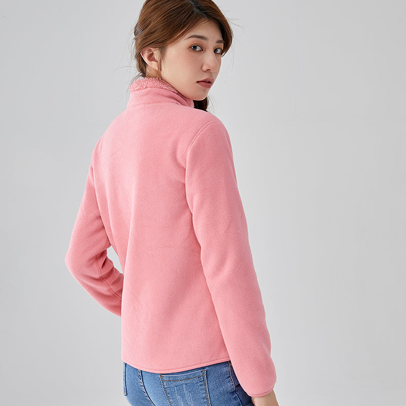 Versatile Winter Coat, New Fleece Womens Outdoor Clothing, Double Sided Warm Jacket, Leisure Sports Fashion