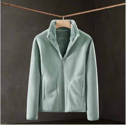Versatile Winter Coat, New Fleece Womens Outdoor Clothing, Double Sided Warm Jacket, Leisure Sports Fashion