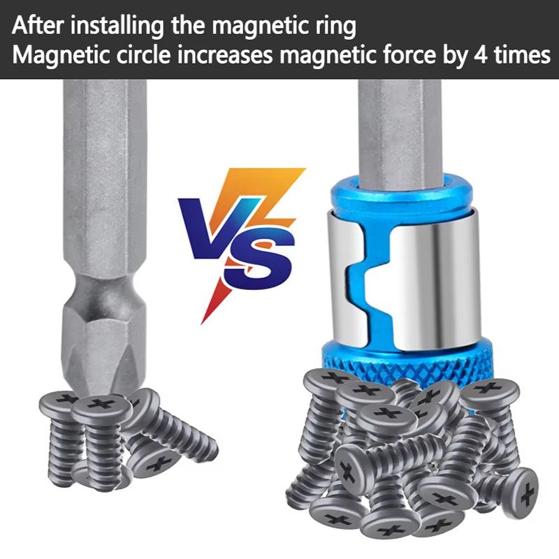 Universal Magnetic Ring For Screwdriver Bits  AntiCorrosion Strong Magnetizer Drill Bit Attachment 7