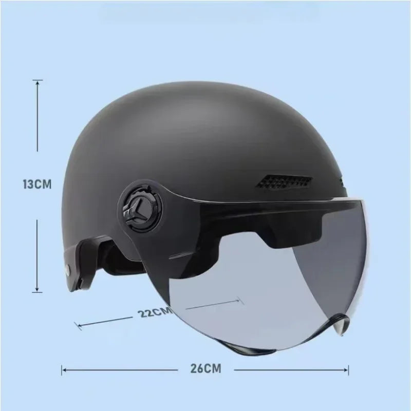 Mens And Womens Bicycle Safety Helmet Adult And Childrens Cartoon Motorcycle Half Helmet With Goggl 5