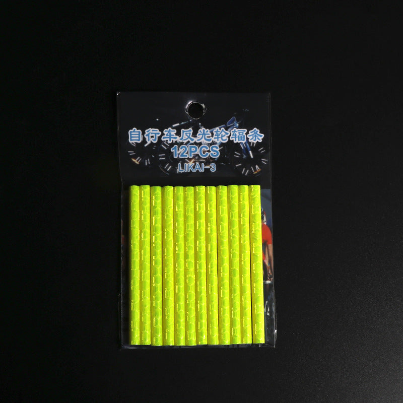 Bicycle Wheel Reflective Stickers Bag Spoke Tube Strips DIY Cycling Reflector Safety Warning Light  1