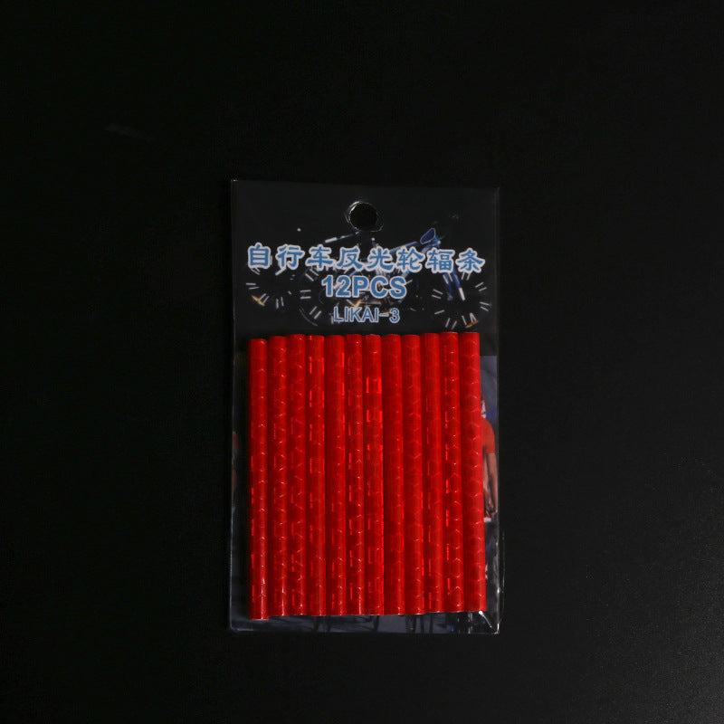 Bicycle Wheel Reflective Stickers Bag Spoke Tube Strips DIY Cycling Reflector Safety Warning Light  3