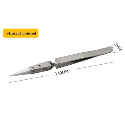 3 Pcs Ceramic Straight Tip Electronic Soldering Tweezers  AntiStatic AcidResistant Precision Tools 6