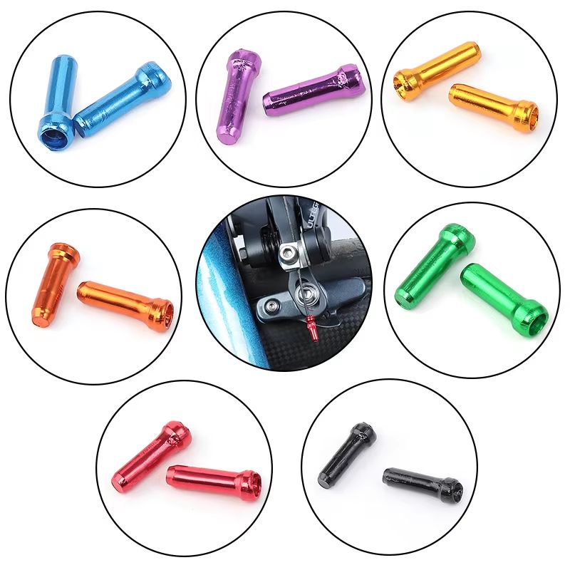 50 PCS Bicycle Cable End Caps  Bike Wire End Caps For Brake  Derailleur Cables MTB Bicycle Accessor 2