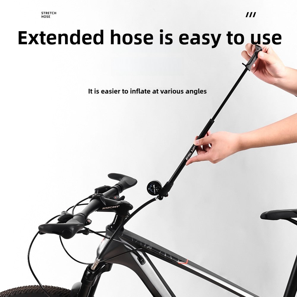High Pressure Portable Bicycle Pump With Gauge Fork And Rear Suspension Air Pump For Mountain Bikes 2