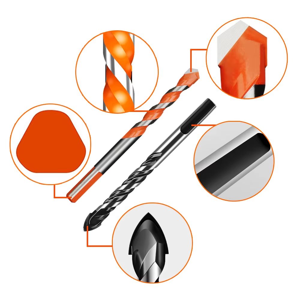 312mm Multifunctional Triangle Diamond Drill Bit Set  Precision Drilling For Ceramic Tile Concrete  1