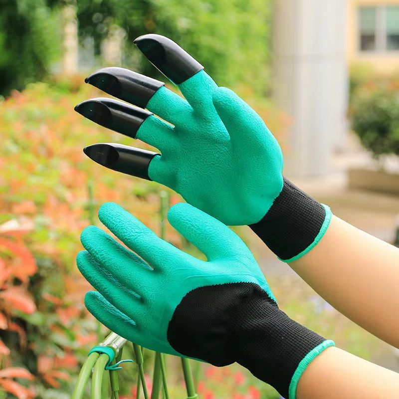 Breathable Waterproof Gardening Gloves With Claws  NonSlip Protective Latex Gloves For Digging Plan 4