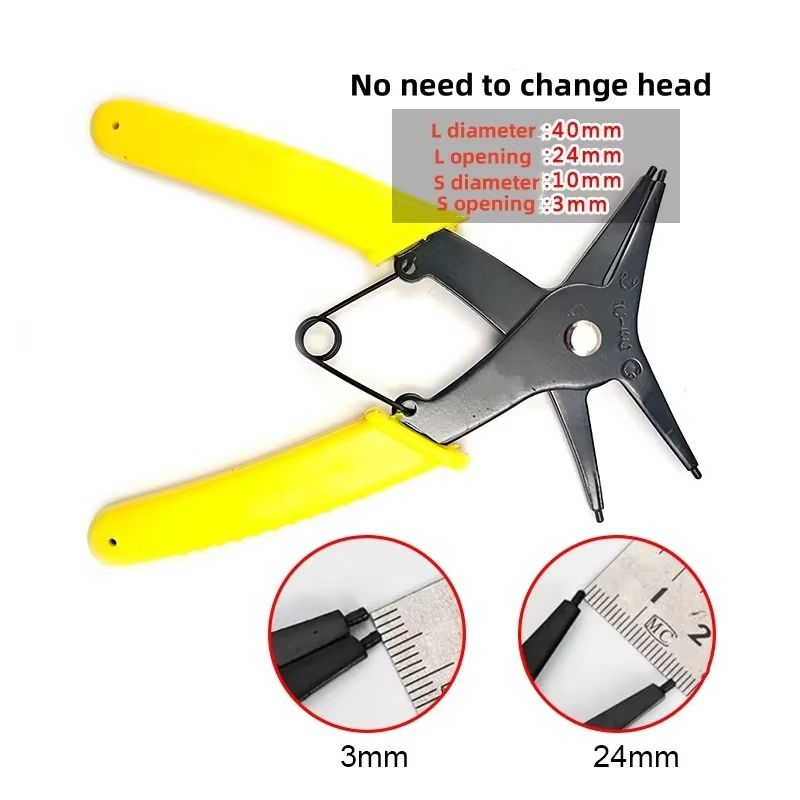 2in1 DualPurpose Circlip Pliers  Internal  External Snap Ring Removal Tool 3