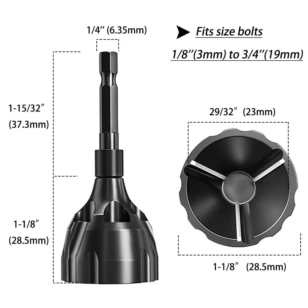 JUSTINLAU Tungsten Steel Chamfer Deburring Tool  Precision Burr Removal For Screws Rods  Bolts 1