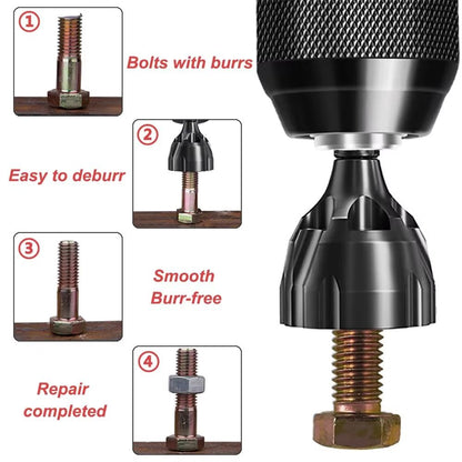 JUSTINLAU Tungsten Steel Chamfer Deburring Tool  Precision Burr Removal For Screws Rods  Bolts 3