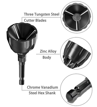 JUSTINLAU Tungsten Steel Chamfer Deburring Tool  Precision Burr Removal For Screws Rods  Bolts 4