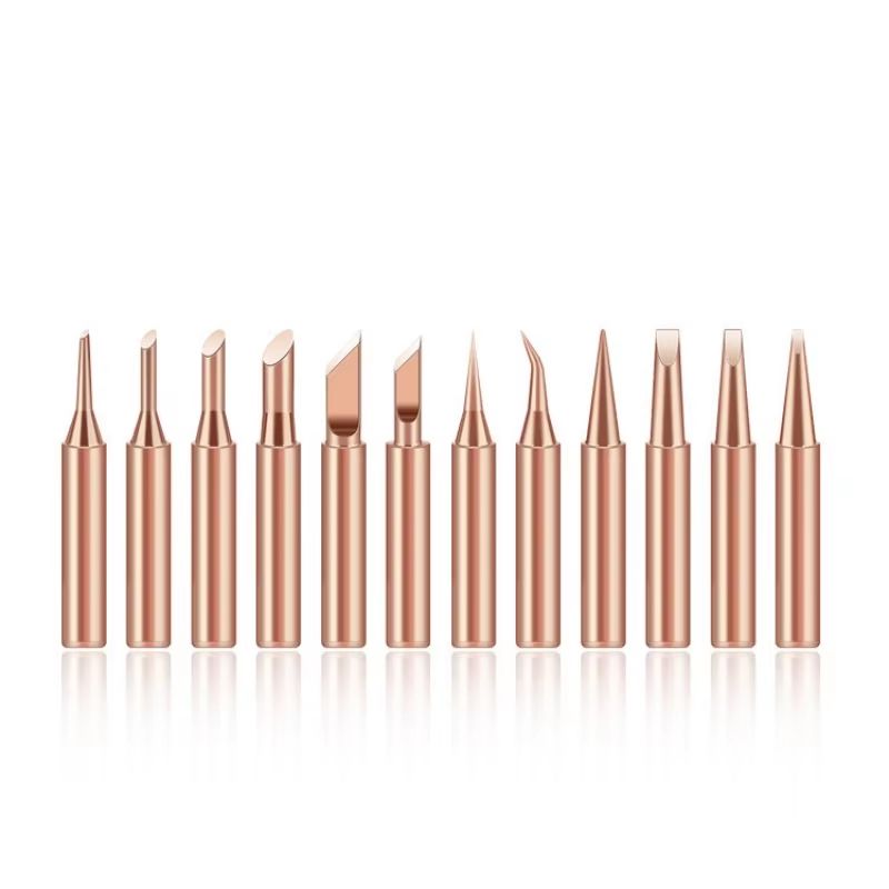 10-Piece 900M-T Series Pure Copper Soldering Iron Tip Set – Lead-Free, High-Performance Replacement Tips for Precision S