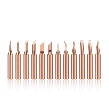 10-Piece 900M-T Series Pure Copper Soldering Iron Tip Set – Lead-Free, High-Performance Replacement Tips for Precision S