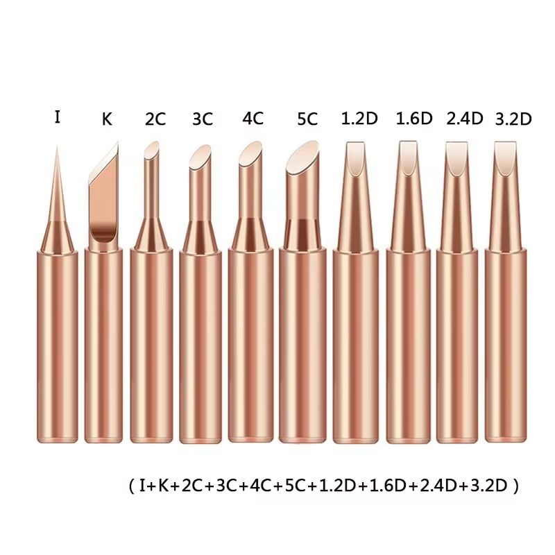 10Piece 900MT Series Pure Copper Soldering Iron Tip Set  LeadFree HighPerformance Replacement Tips  6
