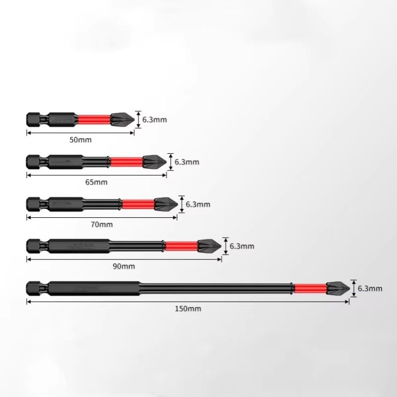 AntiSlip Tungsten Steel Phillips Screwdriver Bit  ImpactResistant Magnetic Drill Bit For Electric D 5
