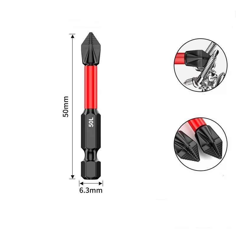 AntiSlip Tungsten Steel Phillips Screwdriver Bit  ImpactResistant Magnetic Drill Bit For Electric D 7