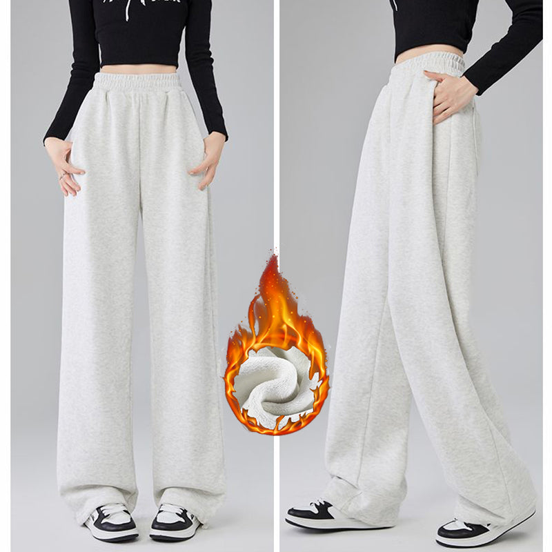 Womens High Waist Thermal Pants Slim Fit Fleece Lined Trousers Plush Winter Snow Warm Straight Leg  5