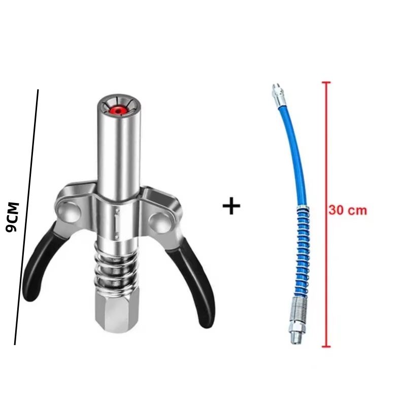HeavyDuty Quick Release Grease Gun Coupler  10000 PSI 18 NPT Dual Handle 6
