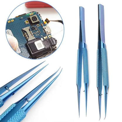 Precision Titanium Alloy Tweezers for Mobile Phone Repair – Antimagnetic, ESD-Safe, 0.15mm Tip