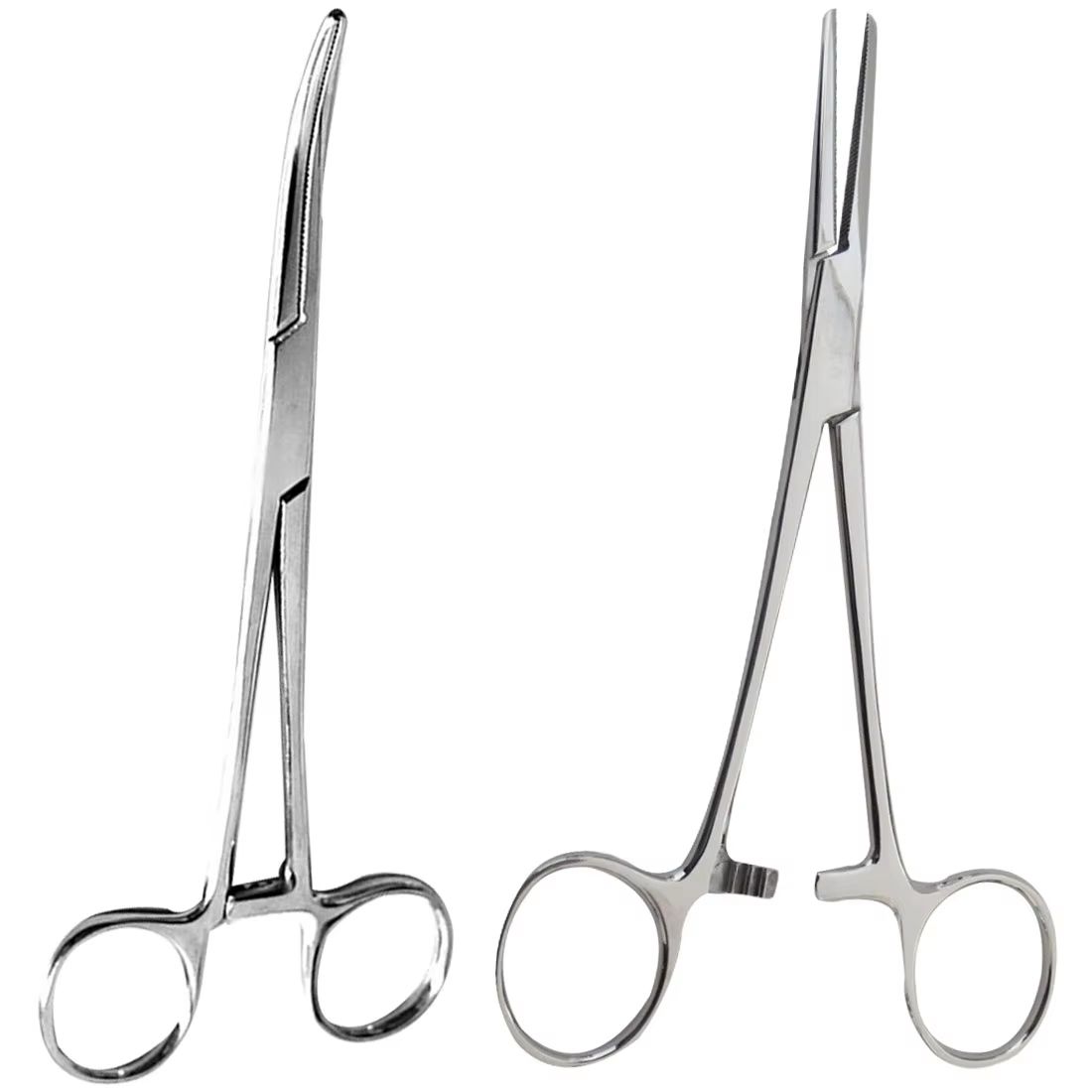 Precision Stainless Steel Locking Hemostatic Forceps  BentNose  Straight Curved Scissors Pliers 161 2