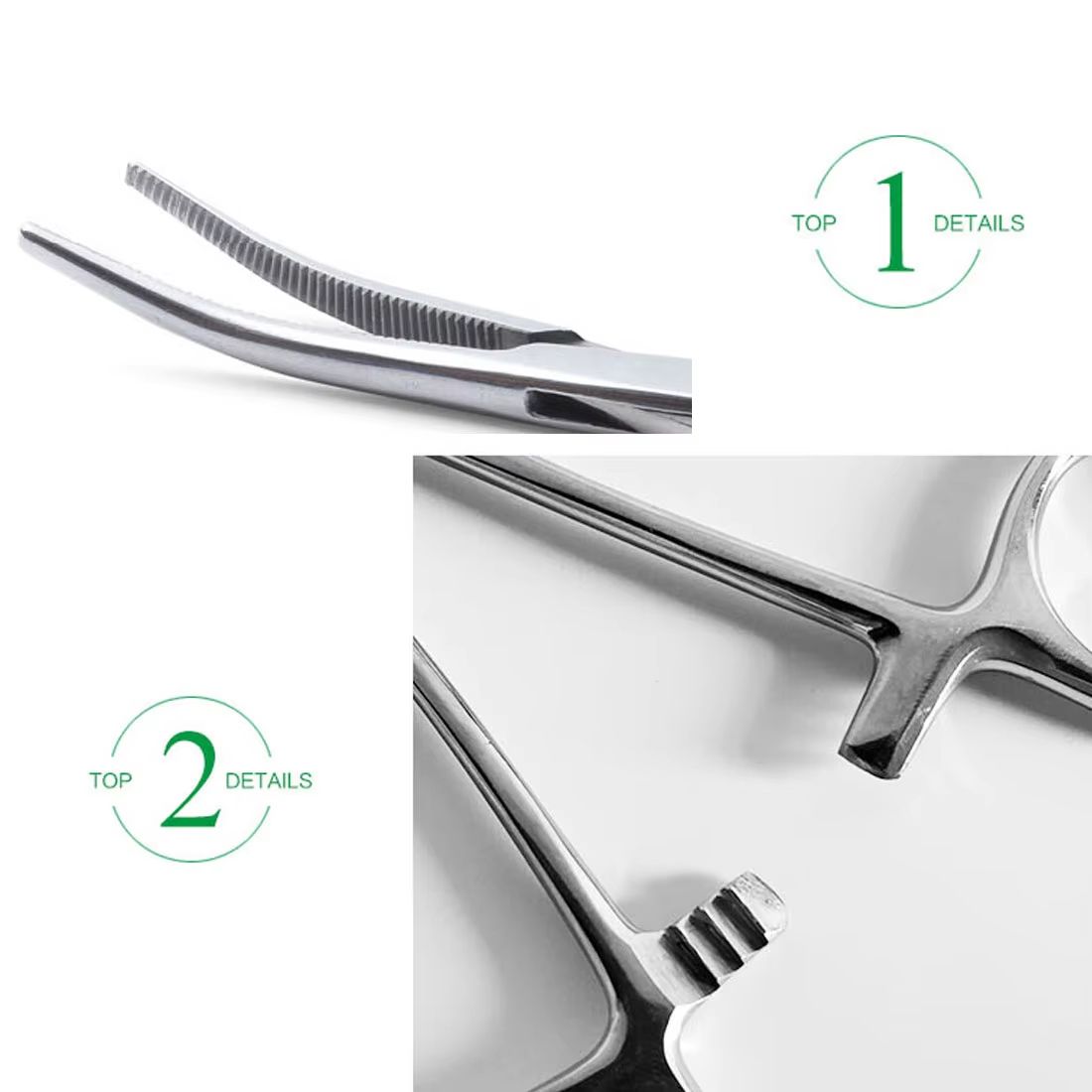 Precision Stainless Steel Locking Hemostatic Forceps  BentNose  Straight Curved Scissors Pliers 161 4