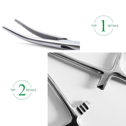 Precision Stainless Steel Locking Hemostatic Forceps  BentNose  Straight Curved Scissors Pliers 161 4
