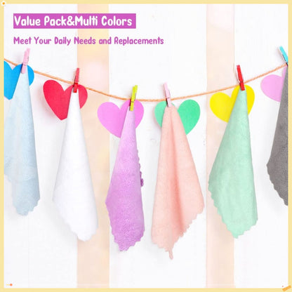 Super Soft Baby Washcloths, Microfiber Coral Fleece Towels, Highly Absorbent Wash Cloths for Newborns