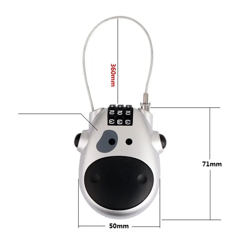 High Precision Bicycle Code Lock Steel Cable Rope Lock Helmet And Luggage Password Lock For MultiPu 4