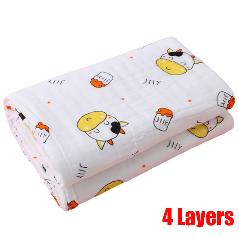 Gauze Baby Bath Towel, Cotton, Newborn Swaddle, Hooded Bathrobe, and Washcloth Set for Infants, Boys, and Girls