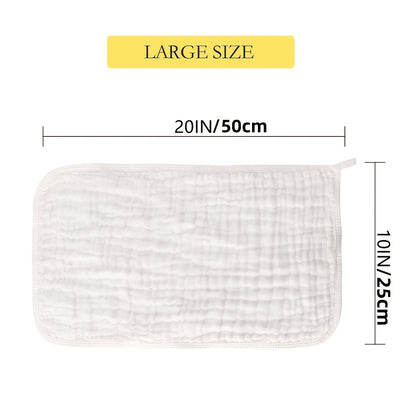 Large Muslin Burp Cloths, Extra Absorbent Washcloths, Soft Baby Spit Up Rags for Newborn, Boys, and Girls