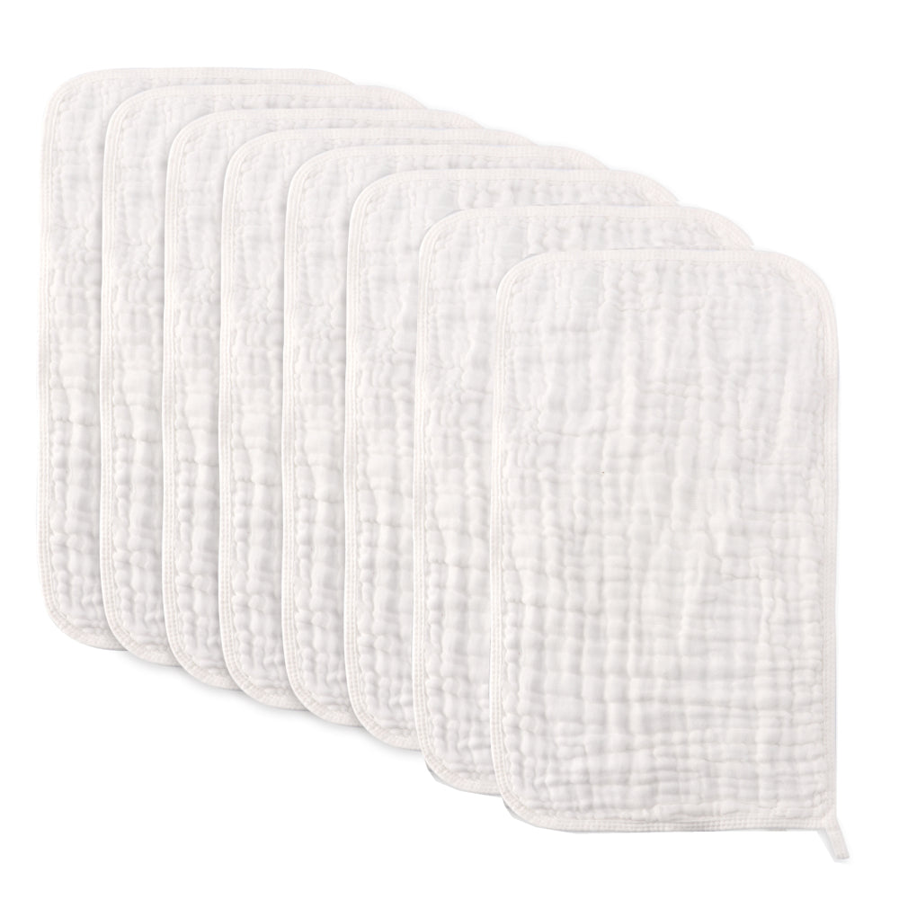 Large Muslin Burp Cloths, Extra Absorbent Washcloths, Soft Baby Spit Up Rags for Newborn, Boys, and Girls