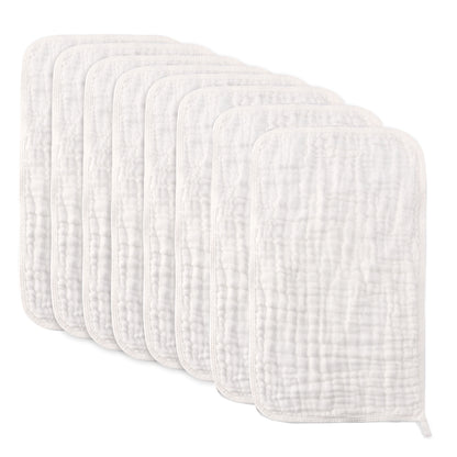 Large Muslin Burp Cloths, Extra Absorbent Washcloths, Soft Baby Spit Up Rags for Newborn, Boys, and Girls