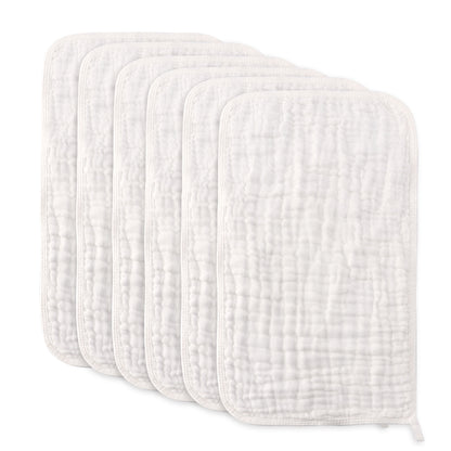 Large Muslin Burp Cloths, Extra Absorbent Washcloths, Soft Baby Spit Up Rags for Newborn, Boys, and Girls