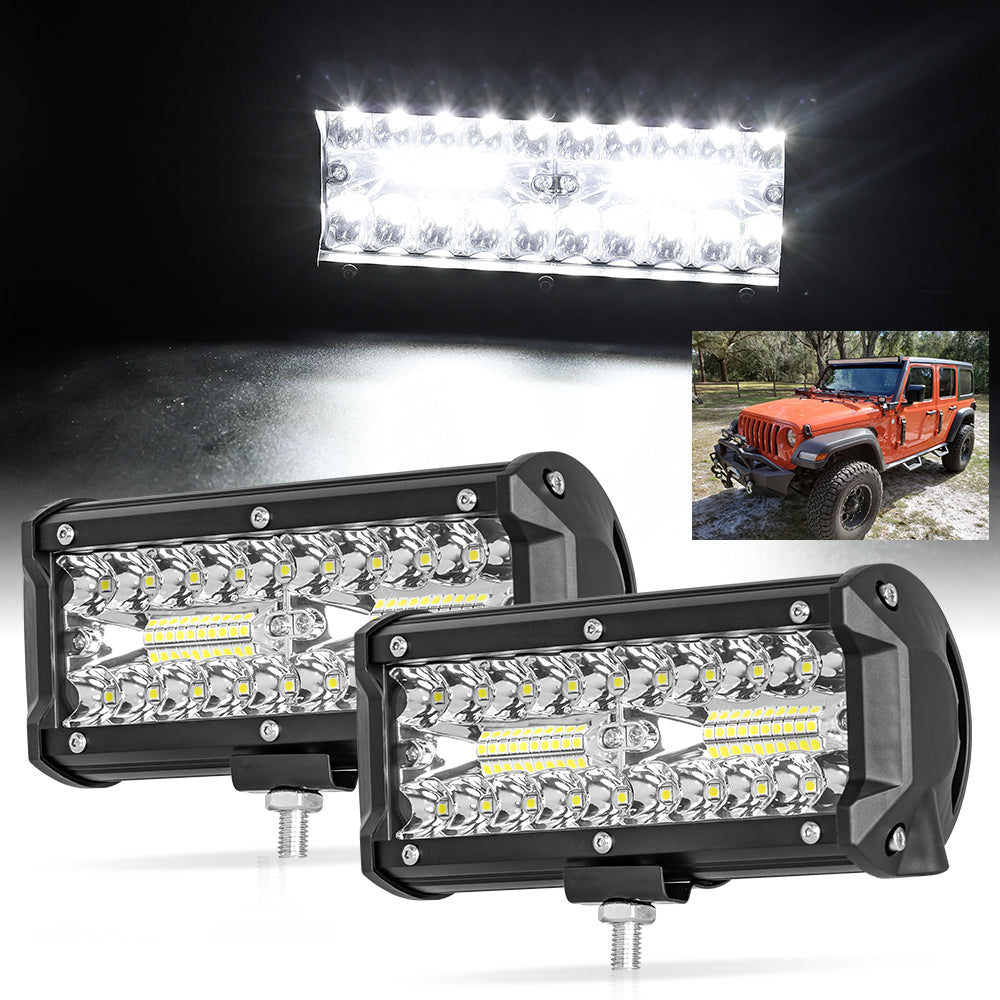 Offroad LED Light Bar, Headlight for Car, Truck, Tractor, ATV, SUV, Boat, Work Light, Fog Lamp