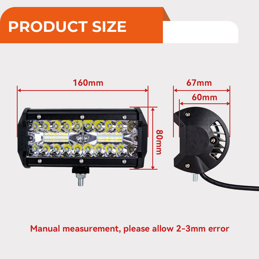 Offroad LED Light Bar Headlight For Car Truck Tractor ATV SUV Boat Work Light Fog Lamp 5