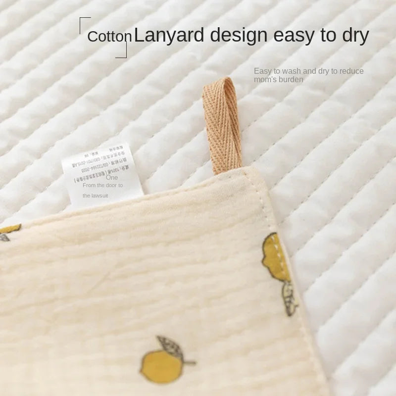 Soft Muslin Cotton Burp Cloths, Newborn Baby Face Towel, Drooling Bib, and Washcloth Set