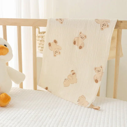 Soft Muslin Cotton Burp Cloths, Newborn Baby Face Towel, Drooling Bib, and Washcloth Set