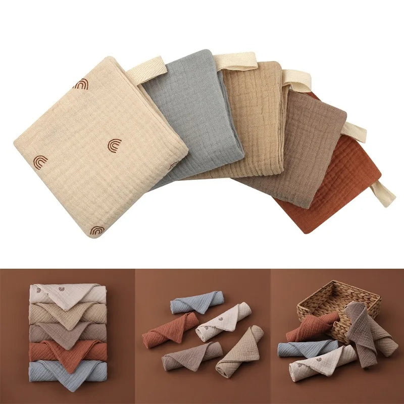 Soft Cotton Gauze Baby Washcloth, Muslin Squares for Newborn, Infant Hand Bath and Shower Face Towels, New Born Items