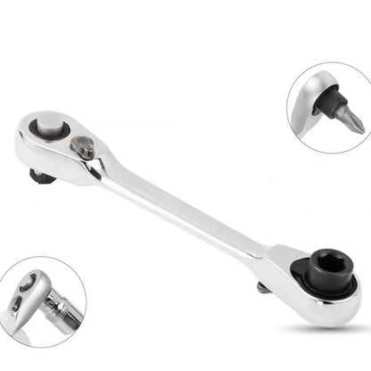Mini DoubleHeaded Ratchet Wrench  14 Drive Socket  Bit Driver With Quick Release 2