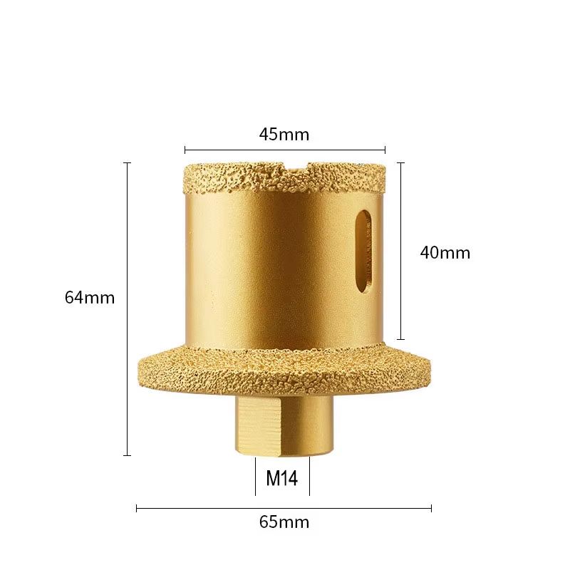 JUSTINLAU Vacuum Brazed Diamond Hole Saw  14 Drive Core Bit For Porcelain  Marble 7