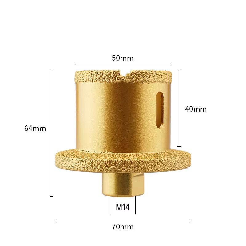 JUSTINLAU Vacuum Brazed Diamond Hole Saw  14 Drive Core Bit For Porcelain  Marble 8