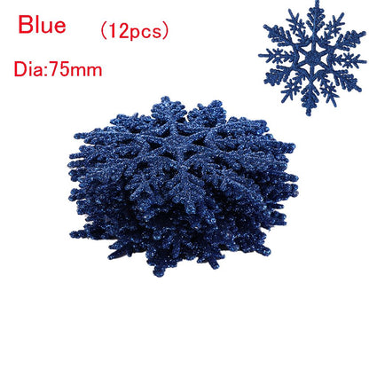 Glitter Snowflake Pendant Party Ornaments, Vivid Bauble DIY Craft Hanging, Christmas Tree Decor