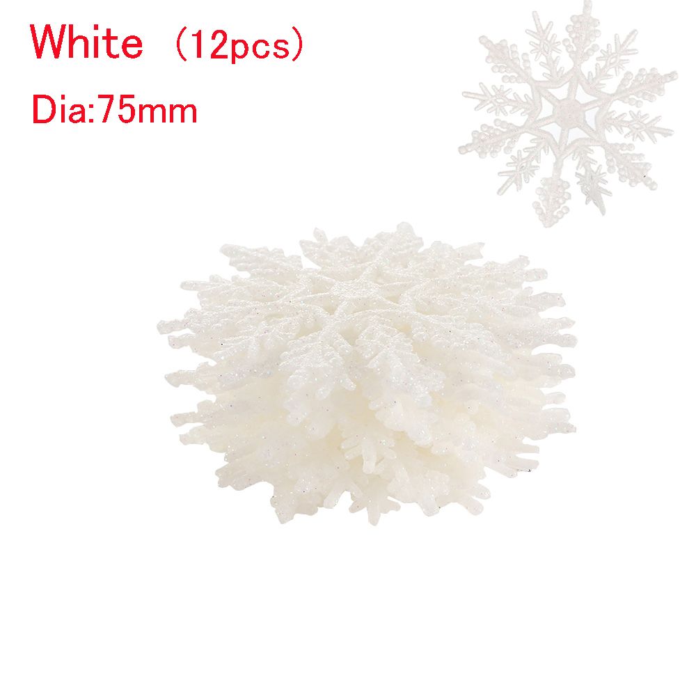 Glitter Snowflake Pendant Party Ornaments, Vivid Bauble DIY Craft Hanging, Christmas Tree Decor